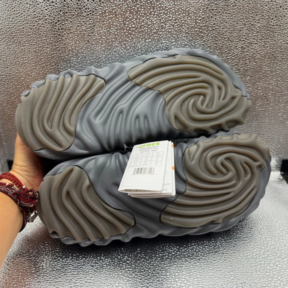 Size 11 Crocs Pollex Clog Mens Niagara Grey New Salehe Bembury 207393-1MA